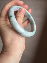 Load image into Gallery viewer, 59mm Certified Type A 100% Natural dark green/white/black Jadeite Jade bangle PA37-4165
