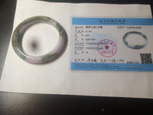 Load image into Gallery viewer, 58.8mm Certified Type A 100% Natural green/purple/brown Jadeite Jade bangle C85-5282
