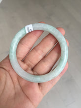 Load image into Gallery viewer, 54mm Certified type A 100% Natural sunny green/white round cut Jadeite bangle BN81-9817
