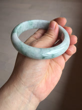 Load image into Gallery viewer, 59mm Certified Type A 100% Natural dark green/white/black Jadeite Jade bangle PA37-4165
