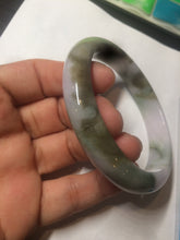 Load image into Gallery viewer, 58.8mm Certified Type A 100% Natural green/purple/brown Jadeite Jade bangle C85-5282
