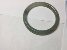 Load image into Gallery viewer, 55mm Certified Type A 100% Natural icy watery light green/dark green/black round cut Jadeite bangle PD109-8541
