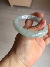 Load image into Gallery viewer, 54.5mm 100% natural type A icy watery light green/brown/black seaweed jadeite jade bangle Y154-5248
