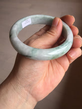 Load image into Gallery viewer, 59mm Certified Type A 100% Natural dark green/white/black Jadeite Jade bangle PA37-4165
