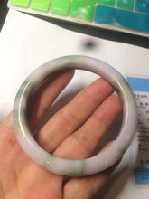 Load image into Gallery viewer, 58.8mm Certified Type A 100% Natural green/purple/brown Jadeite Jade bangle C85-5282
