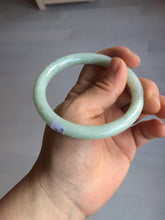 Load image into Gallery viewer, 56mm Certified Type A 100% Natural light green round cut Jadeite Jade bangle F137-8174
