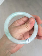 Load image into Gallery viewer, 57mm Certified type A 100% Natural sunny green/white round cut Jadeite bangle BN77-9819
