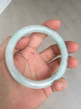 Load image into Gallery viewer, 57mm Certified type A 100% Natural sunny green/white round cut Jadeite bangle BN77-9819
