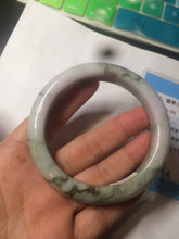 Load image into Gallery viewer, 58.8mm Certified Type A 100% Natural green/purple/brown Jadeite Jade bangle C86-5287
