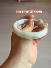 Load image into Gallery viewer, Sale! Type A 100% Natural dark green/white/black Jadeite Jade bangle with defects group 3
