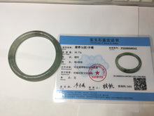 Load image into Gallery viewer, 55mm Certified Type A 100% Natural icy watery light green/dark green/black round cut Jadeite bangle PD109-8541
