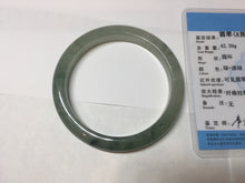 Load image into Gallery viewer, 58mm Certified Type A 100% Natural icy watery light green/dark green/black Jadeite bangle PD110-8526
