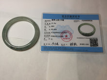 Load image into Gallery viewer, 58mm Certified Type A 100% Natural icy watery light green/dark green/black Jadeite bangle PD110-8526

