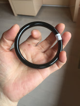 Load image into Gallery viewer, 59.5mm 100% Natural dark green/black meteorite Stellar Night sky round cut nephrite bangle HF101-8251
