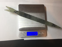 Load image into Gallery viewer, 22cm 100% Natural light green black Xiu Jade Serpentine vantage fish square style hairpin AW20
