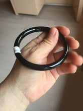 Load image into Gallery viewer, 59.5mm 100% Natural dark green/black meteorite Stellar Night sky round cut nephrite bangle HF101-8251
