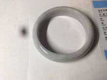 Load image into Gallery viewer, 58.5mm 100% natural type A certified light green/purple jadeite jade bangle W91-0734
