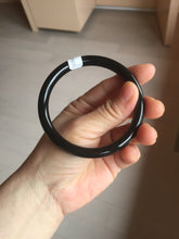 Load image into Gallery viewer, 59.5mm 100% Natural dark green/black meteorite Stellar Night sky round cut nephrite bangle HF101-8251
