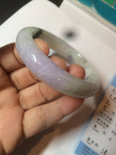 Load image into Gallery viewer, 53mm 100% natural certified sunny green/purple jadeite jade bangle AF82-2528
