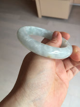 Load image into Gallery viewer, 55mm 100% natural type A icy watery light green yellow jadeite jade bangle Y155-5249
