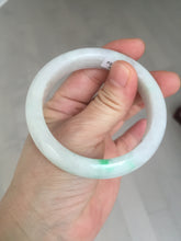 Load image into Gallery viewer, 53.2mm certificated Type A 100% Natural sunny green white(白底青) Jadeite Jade bangle BN74-3873
