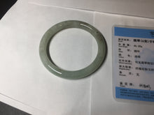 Load image into Gallery viewer, 58.1mm certified 100% natural type A certified light green red round cut jadeite jade bangle BM61-4507
