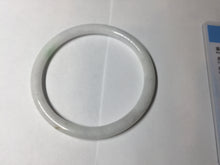 Load image into Gallery viewer, 58.5mm 100% natural Type A light green white yellow round cut jadeite jade bangle BL90-4678
