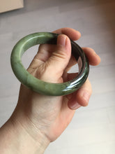Load image into Gallery viewer, 58.5mm Certified 100% natural Type A dark green/black/brown jadeite bangle PD33-9778
