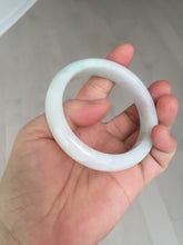 Load image into Gallery viewer, 53.2mm certificated Type A 100% Natural sunny green white(白底青) Jadeite Jade bangle BN74-3873
