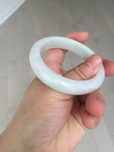 Load image into Gallery viewer, 53.2mm certificated Type A 100% Natural sunny green white(白底青) Jadeite Jade bangle BN74-3873
