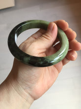 Load image into Gallery viewer, 58.5mm Certified 100% natural Type A dark green/black/brown jadeite bangle PD33-9778

