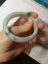 Load image into Gallery viewer, 53mm 100% natural certified sunny green/purple jadeite jade bangle AF82-2528
