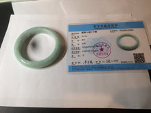 Load image into Gallery viewer, 56.6mm Certified Type A 100% Natural green Jadeite Jade bangle w94-2833
