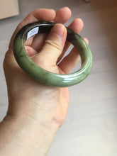 Load image into Gallery viewer, 58.5mm Certified 100% natural Type A dark green/black/brown jadeite bangle PD33-9778
