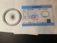 Load image into Gallery viewer, 58.2mm certificated Type A 100% Natural light green/purple slim round cut Jadeite Jade bangle BG54-2950
