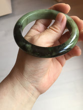 Load image into Gallery viewer, 58.5mm Certified 100% natural Type A dark green/black/brown jadeite bangle PD33-9778

