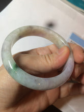 Load image into Gallery viewer, 53mm 100% natural certified sunny green/purple jadeite jade bangle AF82-2528
