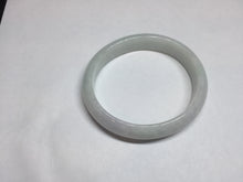 Load image into Gallery viewer, 53mm 100% natural light green purple white oval jadeite jade bangle BF128
