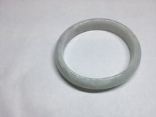 Load image into Gallery viewer, 53mm 100% natural light green purple white oval jadeite jade bangle BF128
