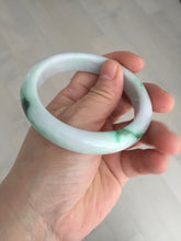 Load image into Gallery viewer, 56.5mm certified Type A 100% Natural sunny green/purple/white(白底青) Jadeite Jade bangle BF141-4072
