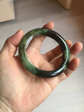 Load image into Gallery viewer, 58.5mm Certified 100% natural Type A dark green/black jadeite bangle PD32-9768
