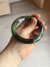 Load image into Gallery viewer, 58.5mm Certified 100% natural Type A dark green/black jadeite bangle PD32-9768
