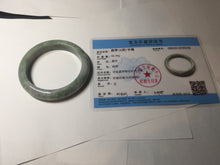 Load image into Gallery viewer, 55.3mm certified 100% natural type A green/yellow/gray jadeite jade bangle AU54-0245
