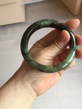 Load image into Gallery viewer, 58.5mm Certified 100% natural Type A dark green/black jadeite bangle PD32-9768

