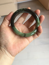 Load image into Gallery viewer, 58.5mm Certified 100% natural Type A dark green/black jadeite bangle PD32-9768
