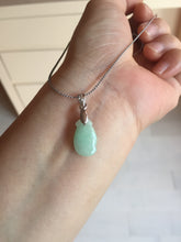 Load image into Gallery viewer, 100% natural type An icy watery light purple green white blessed melon 福瓜) Jadeite Jade pendant group BP58
