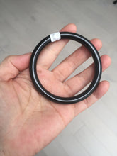 Load image into Gallery viewer, 59.5mm 100% Natural dark green/black meteorite Stellar Night sky round cut nephrite bangle HF101-8251
