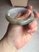 Load image into Gallery viewer, 57mm certified Type A 100% Natural dark green purple white Jadeite Jade bangle Y157-3002
