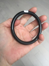 Load image into Gallery viewer, 59.5mm 100% Natural dark green/black meteorite Stellar Night sky round cut nephrite bangle HF101-8251

