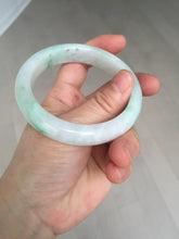 Load image into Gallery viewer, Shopify only. 55.7mm certified 100% natural icy watery light white/sunny green jadeite jade bangle BN73-9363
